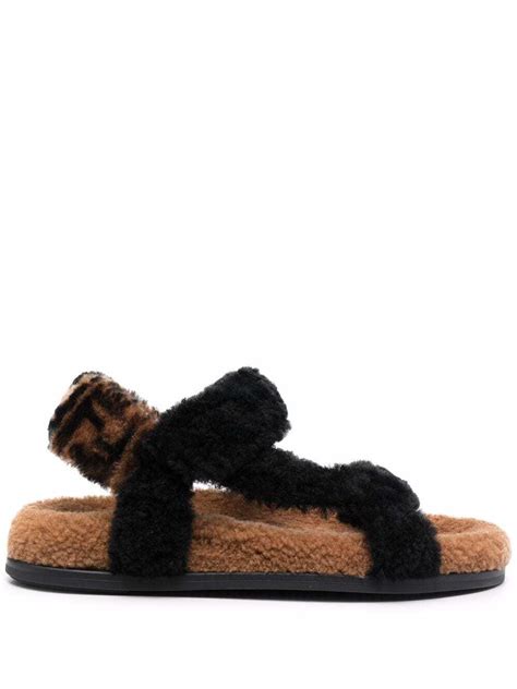 fendi shearling shoe|Fendi sandals for women.